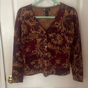 Carole Little 100% Merino wool cardigan sweater - just stunning!